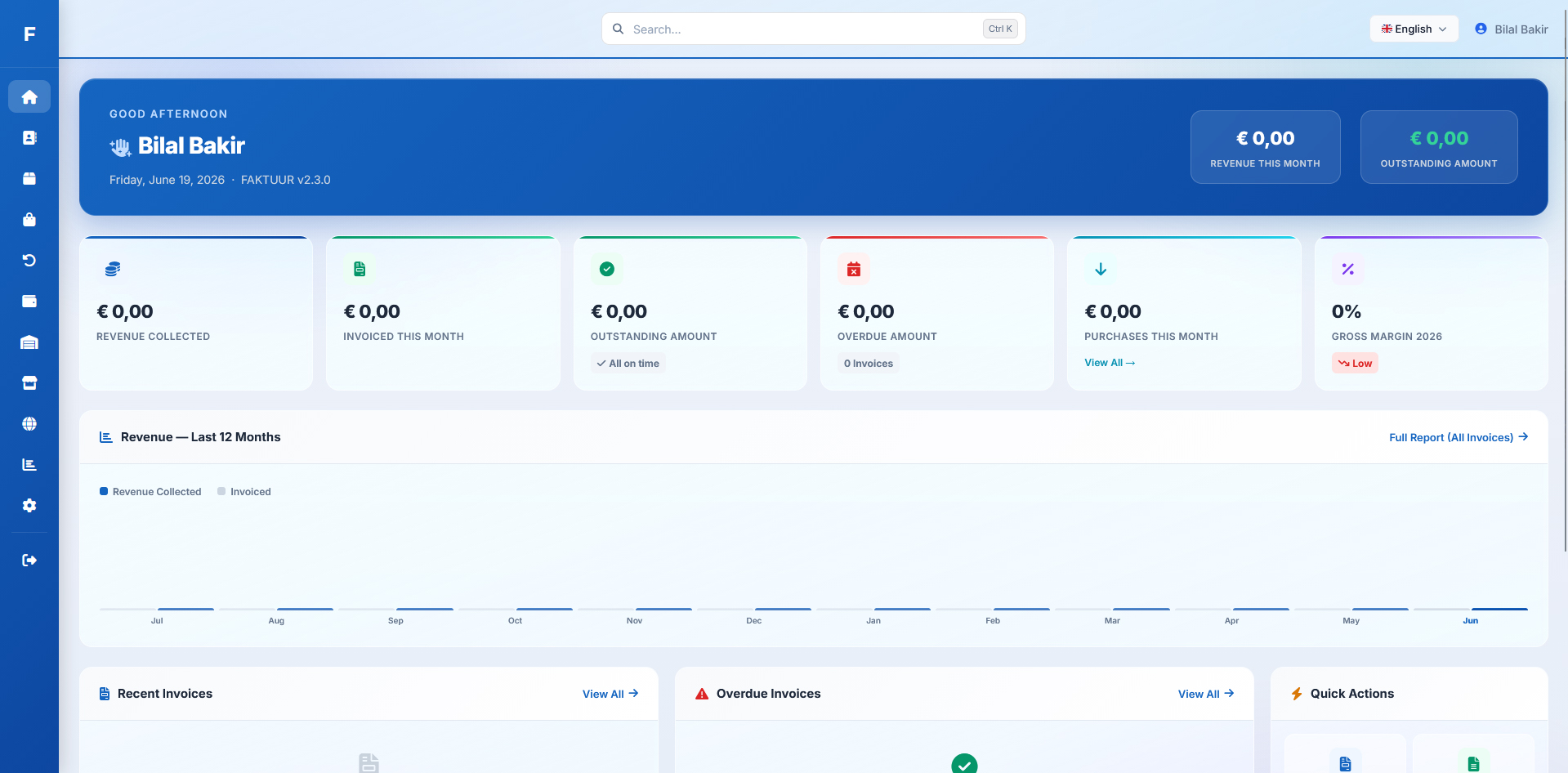 FAKTUUR dashboard